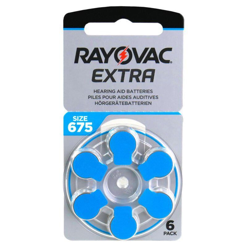 Батарейки Rayovac Extra 675 для слухового аппарата 675AUX-6XEMF 1,45V 6 шт. (23361203)