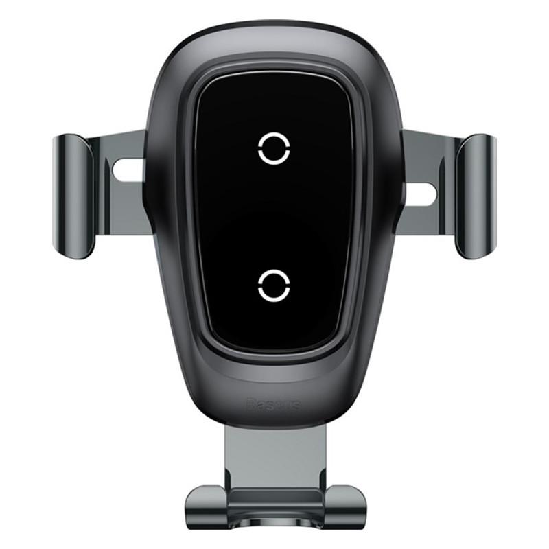 Автотримач для телефону Baseus Metal Gravity Car Mount WXYL-B0A з бездротовою зарядкою Чорний