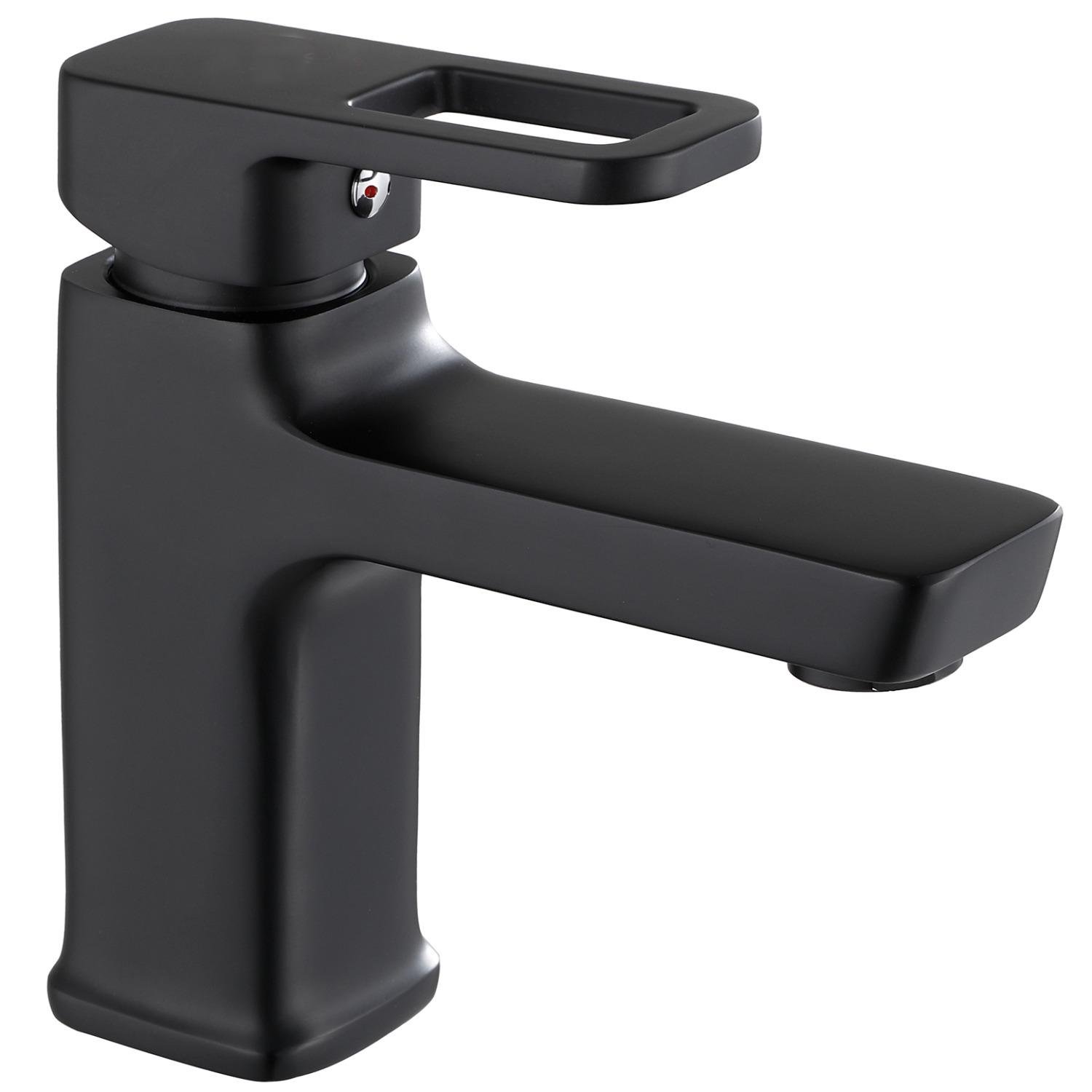 Змішувач для умивальника Lidz Wawel LDWAW001BLA45392 одноважільний Чорний (228570)