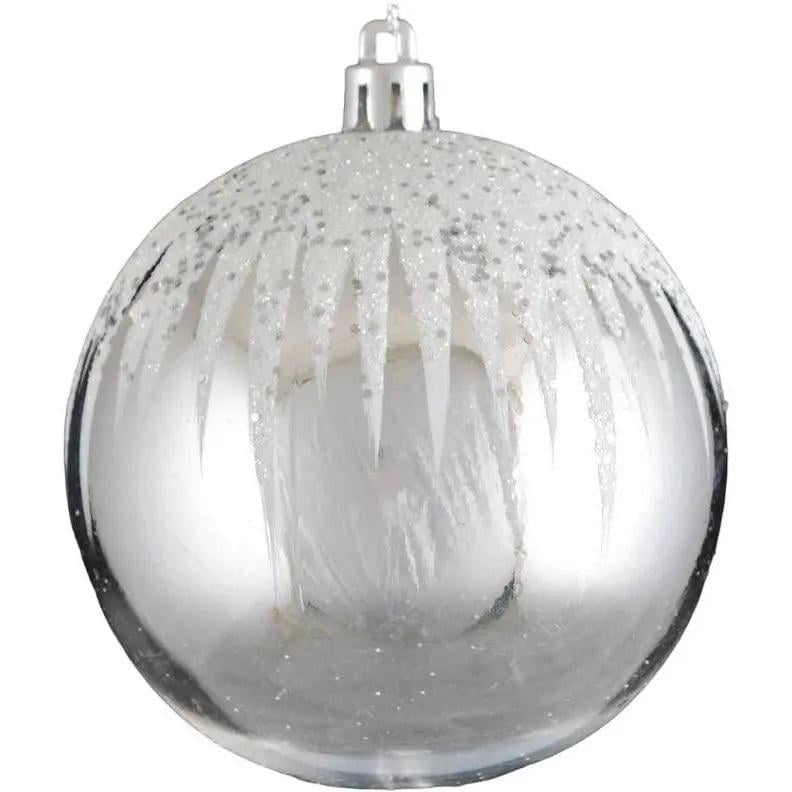 Игрушка на елку Шарик 8 см Серебряный (TY-5-R-336)