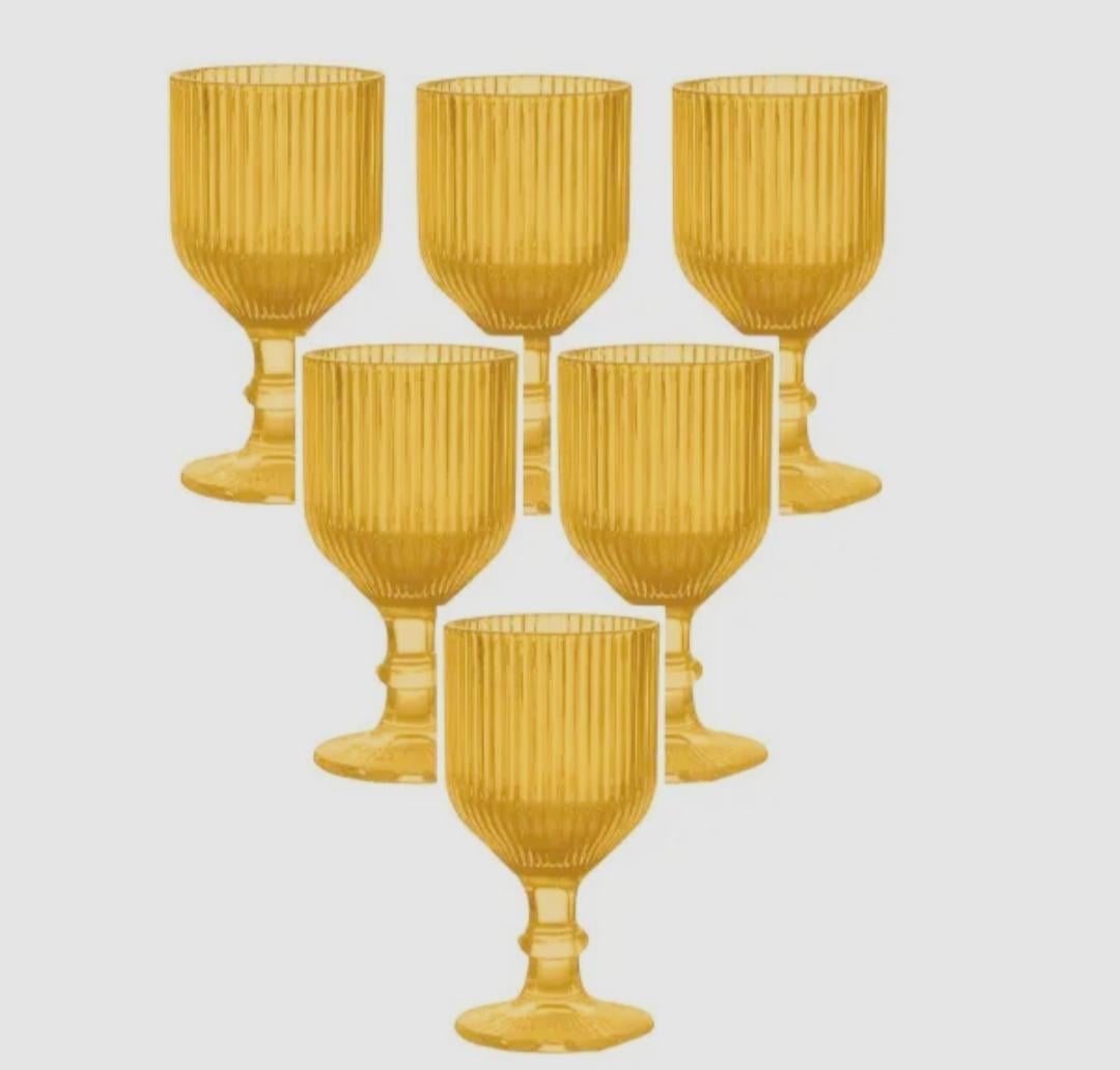 Набор рюмок YIWU из толстого стекла 6 шт. 50 мл Янтарный (HP-19-206)