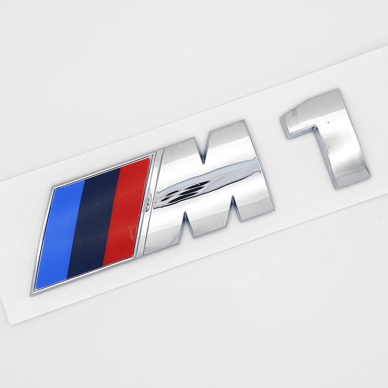 Эмблема надпись M1 BMW 10,3х2,7 см ABS Хром глянцевый (3037978330)