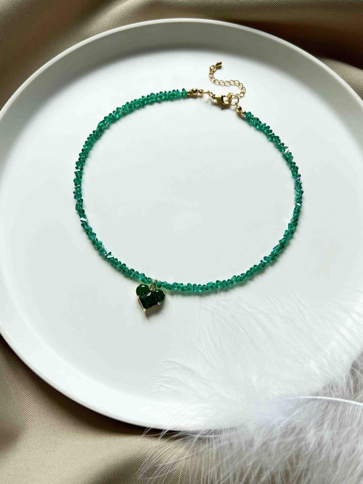 Чокер LeBijou з серцем Зелений (5319)