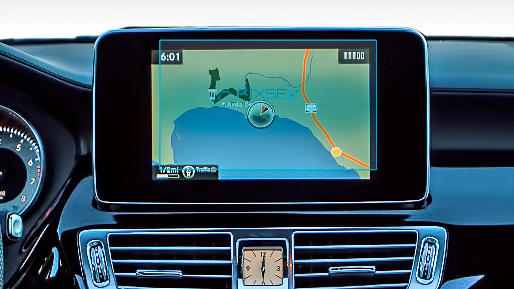 Стекло защитное Pixsel гибридный глянец на монитор Mercedes Benz CLS CLASS 6,9“ 2015-2018
