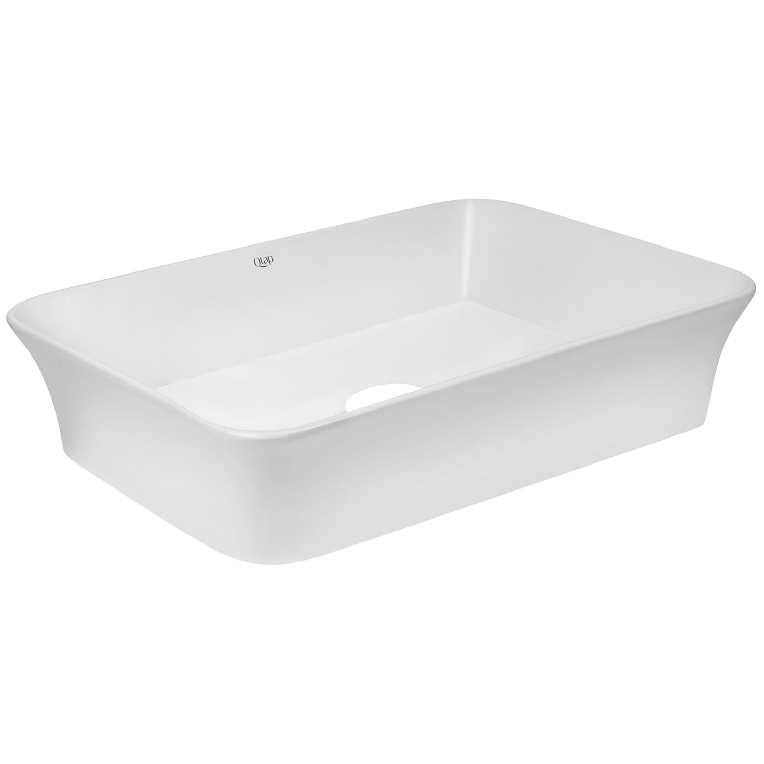 Умивальник накладний Q-tap Virgo QT18116308W 550x380x125 мм Білий (239043)