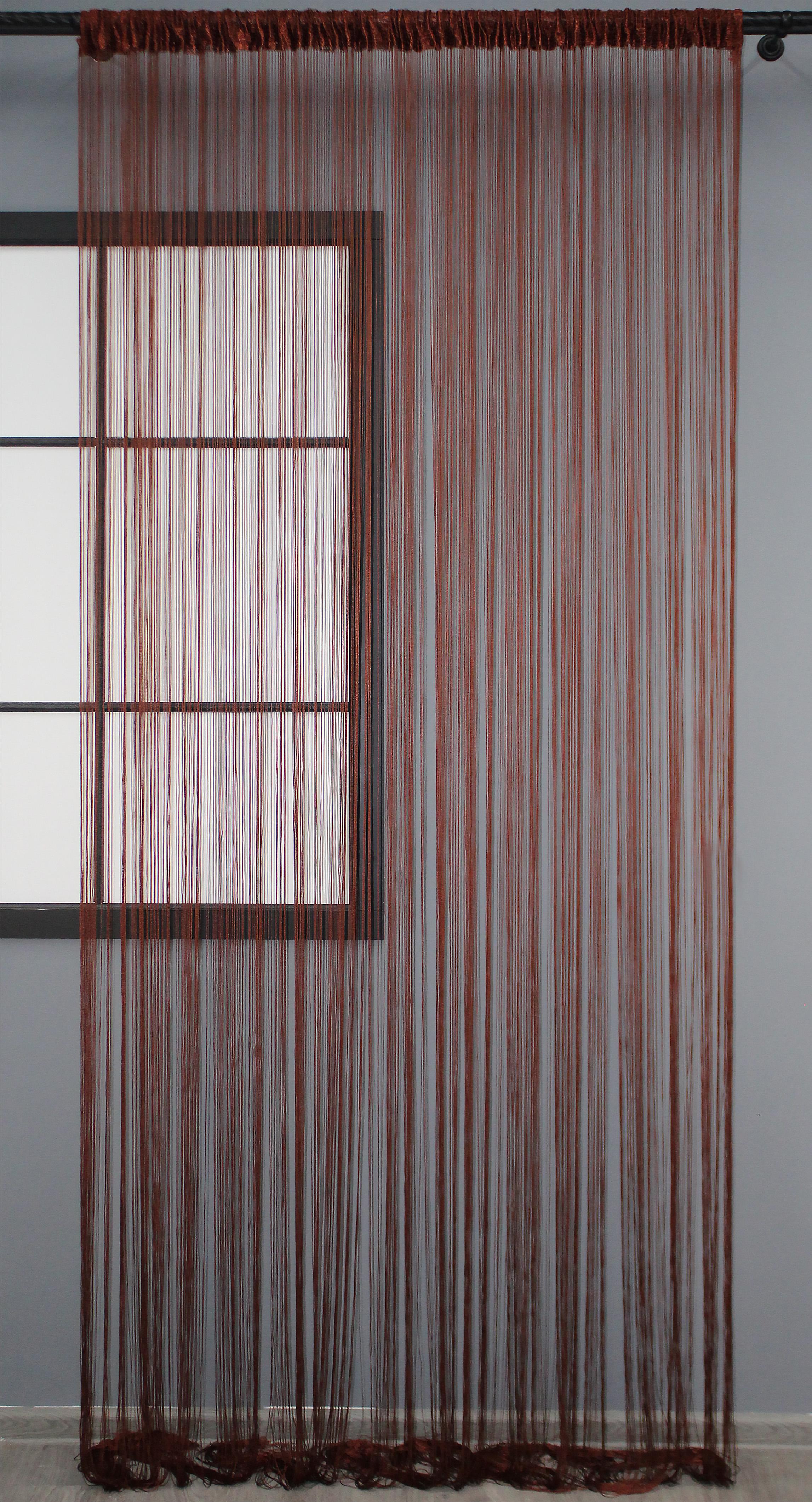Шторы-нити 300х300 см Коричневый (61-005) - фото 2 Шторы-нити 300х300 см Коричневый (61-005) - фото 2
