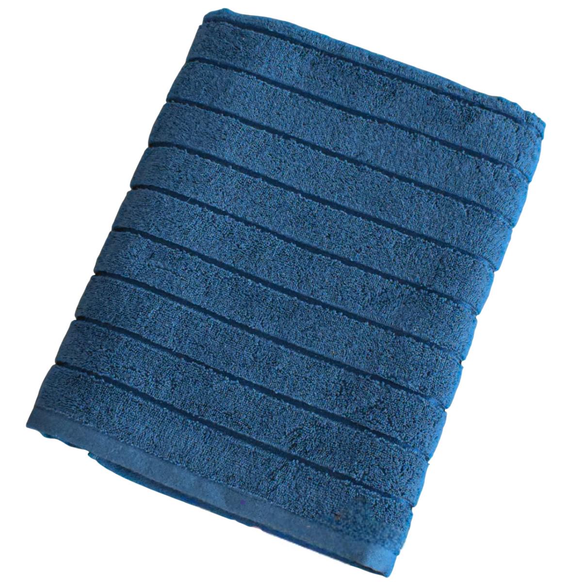 Полотенце банное Koloco Объемные полосы махра 70х140 см Синий (41173)