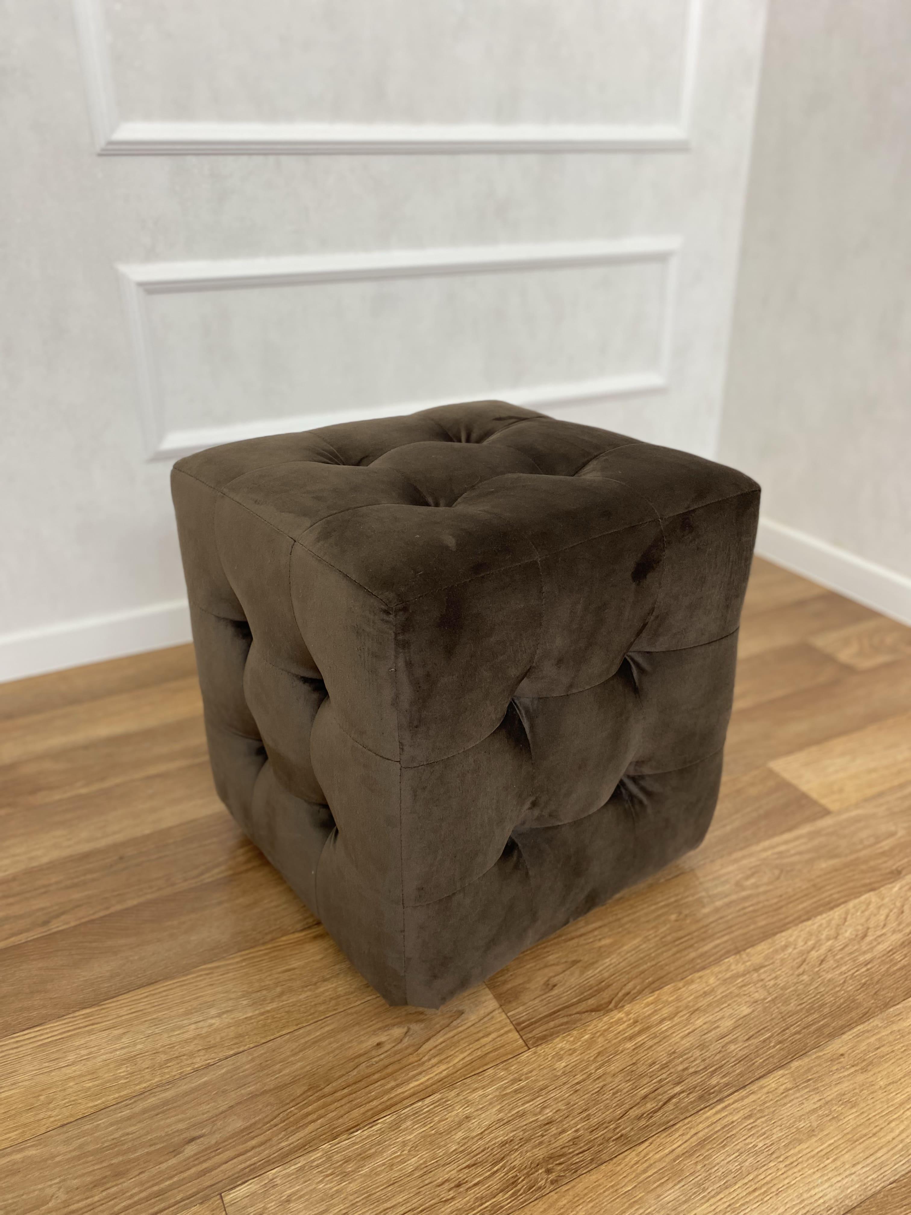 Пуф-банкетка Square м'який квадратний 45 см Коричневий - фото 2 Пуф-банкетка Square м'який квадратний 45 см Коричневий - фото 2