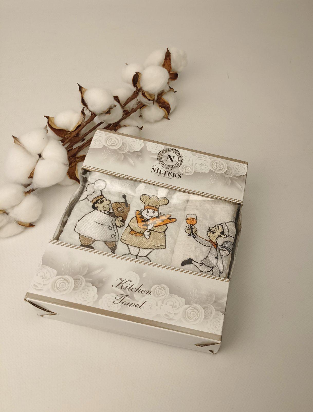 Набір вафельних рушників Nilteks Cheff 3 шт. (CN37668)