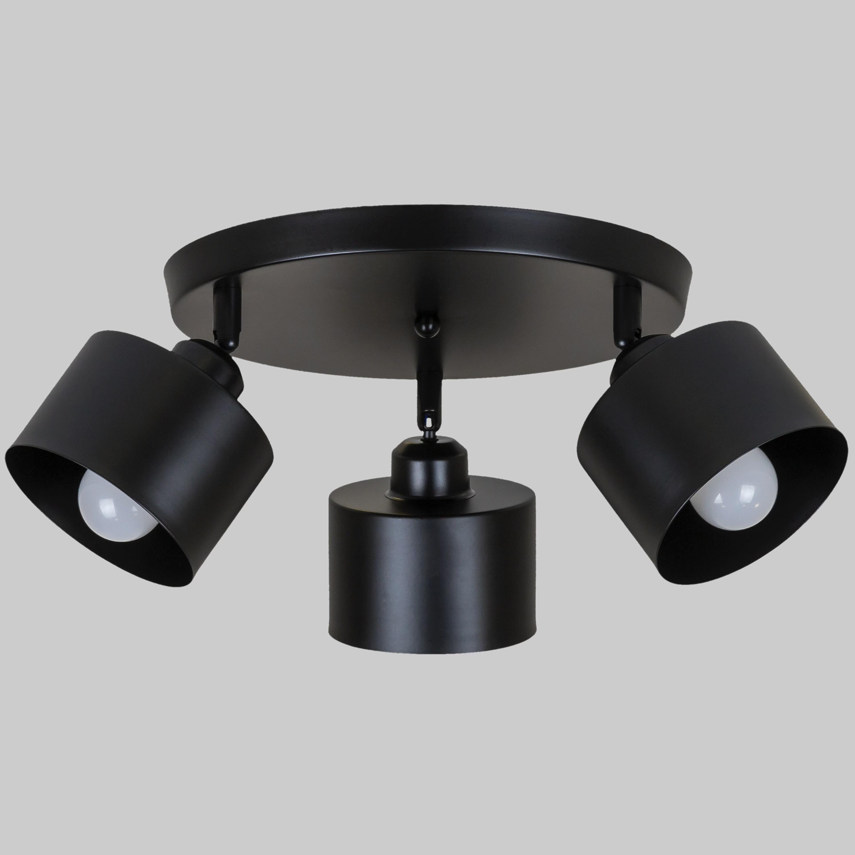 Люстра потолочная Loft Trio Light с 3 плафонами в стиле лофт (52-X187F2-3 BK (300))