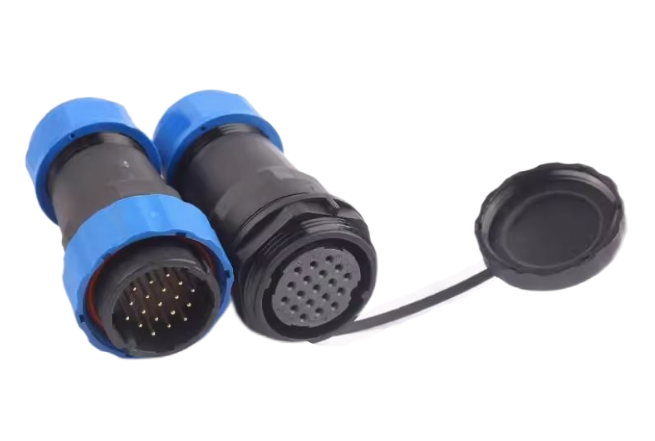 Разъем герметичный SP28 IP68 гнездо/штекер на кабель SP28 2P-F-M 19pin 5 А (2341770039)