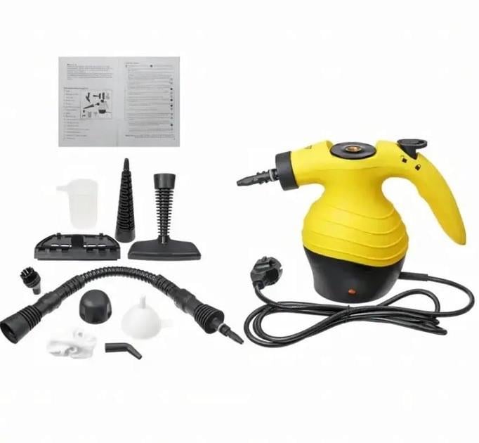 Отпариватель ручной Steam Cleaner Crownberg CB 3141 9в1 с насадками 1200 Вт 350 мл (2568526484)