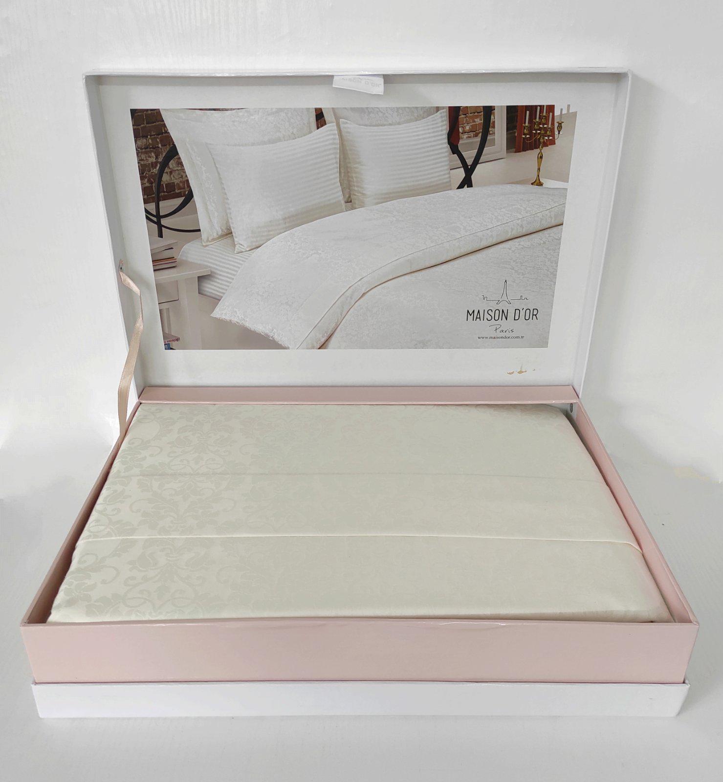 Постельное белье Maison D'or сатин/бамбук 200х220 Pearl Linens Ecru (CN11110)