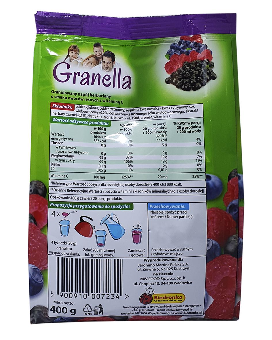 Чай Granella Лесные Ягоды гранулированный 400 г (55432) - фото 4 Чай Granella Лесные Ягоды гранулированный 400 г (55432) - фото 4