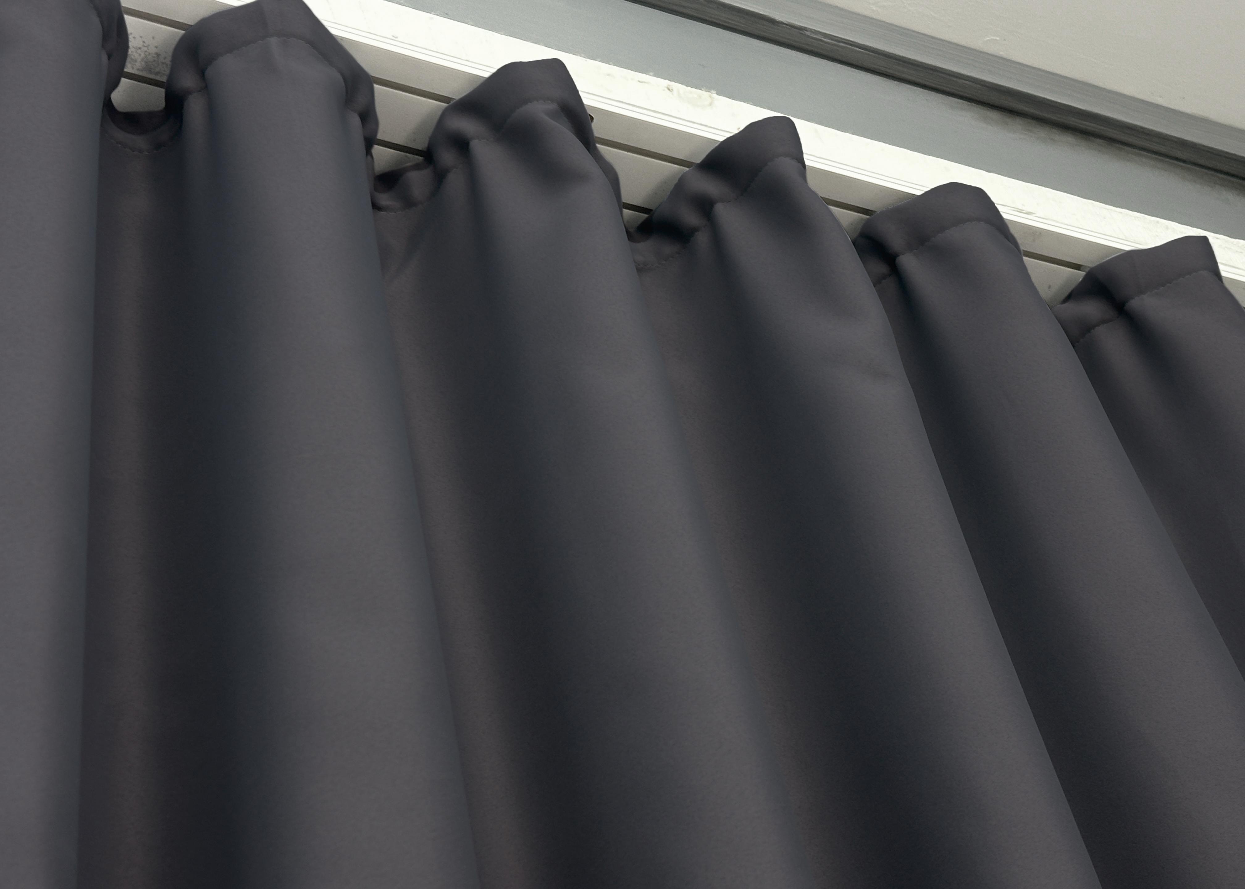 Комплект готовых штор VR-Textil Блэкаут Bagema Rvs №1241ш 150х295 см 2 шт. Темно-серый (33-0620) - фото 9