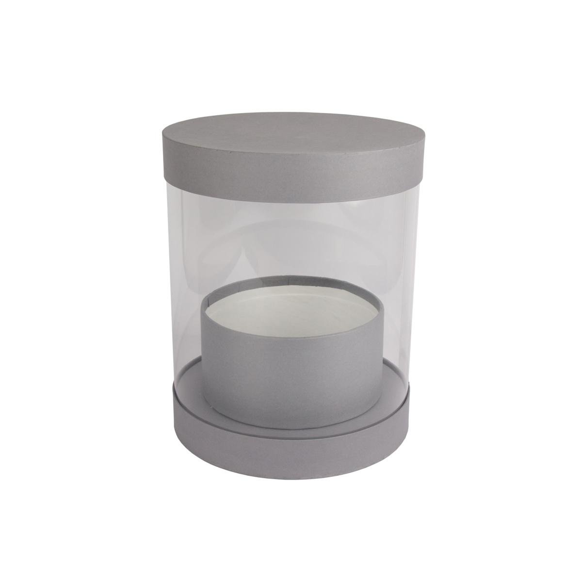 Коробка Perfectbox прозрачная матовая 25х20х20 см Серый (20252)