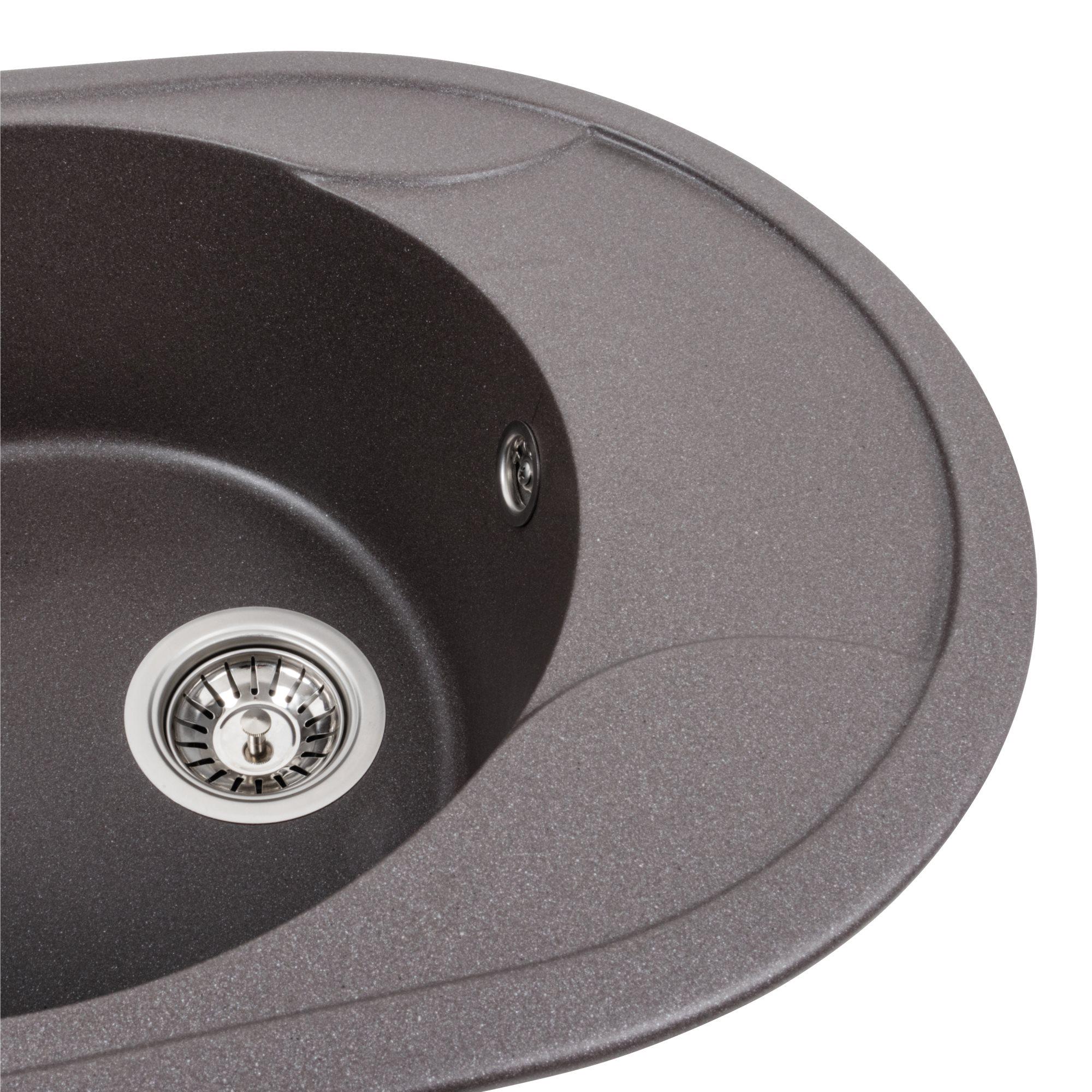 Мийка гранітна для кухні Platinum 5847 ONYX матова Гренадін - фото 3 Мийка гранітна для кухні Platinum 5847 ONYX матова Гренадін - фото 3