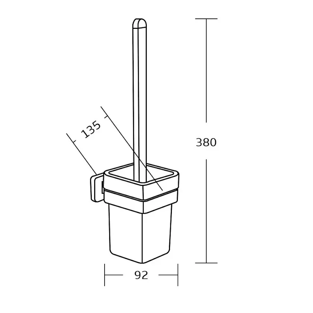 Йоршик для унитаза VBI Mars 2 настенный Никель (VBI-040110NI) - фото 2