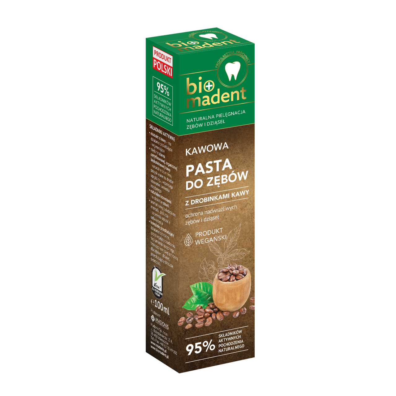 Зубна паста Bio Madent з екстрактом кави 100 мл (2789679644)