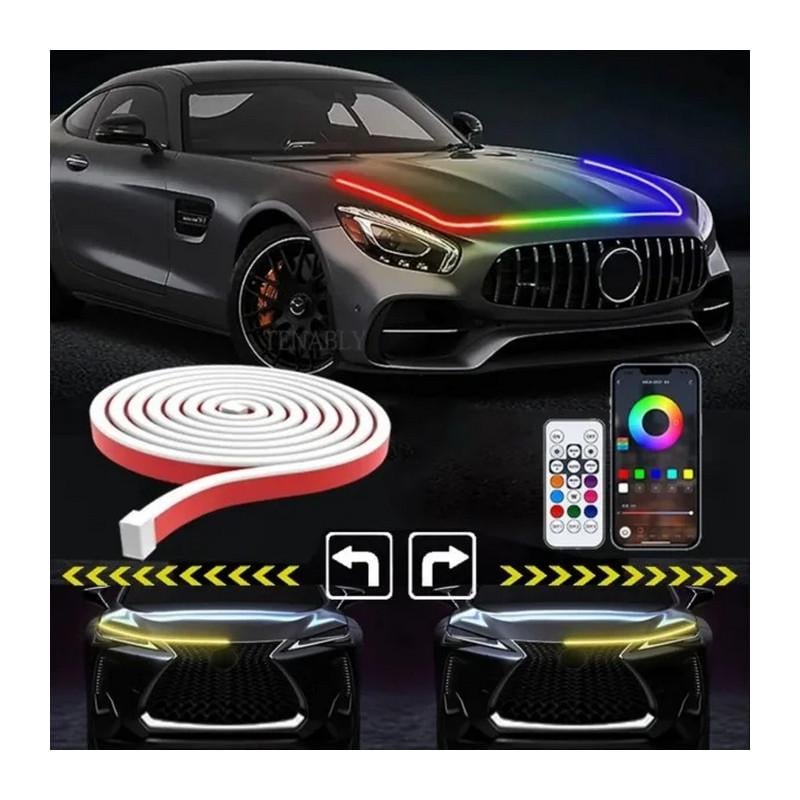 Підсвічування кришки капота багатофункціональна гнучка стрічка Leader RGB 12-24V 150 см (4591-Leader) - фото 7