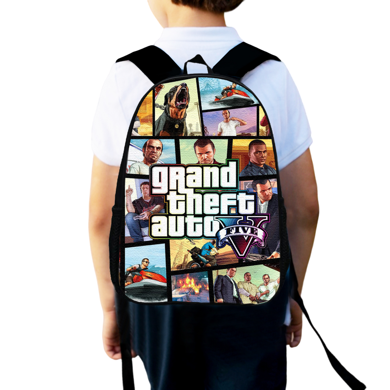 Школьный рюкзак детский GTA Grand Theft Auto для мальчика 34х27 см (0141)