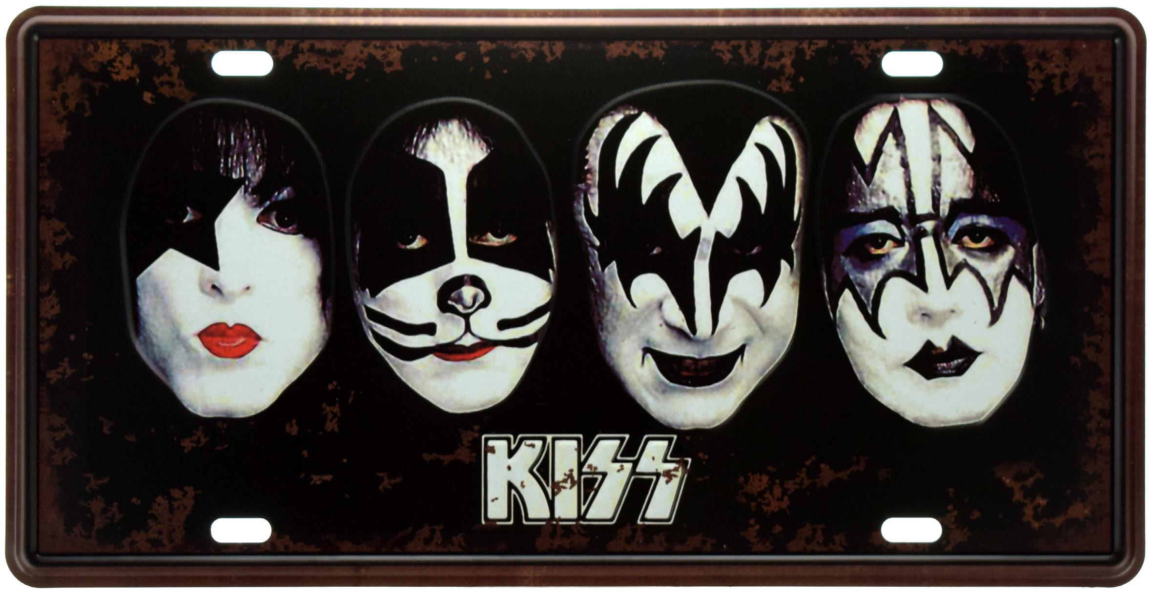 Табличка металева Kiss Рок Група 15x30 см