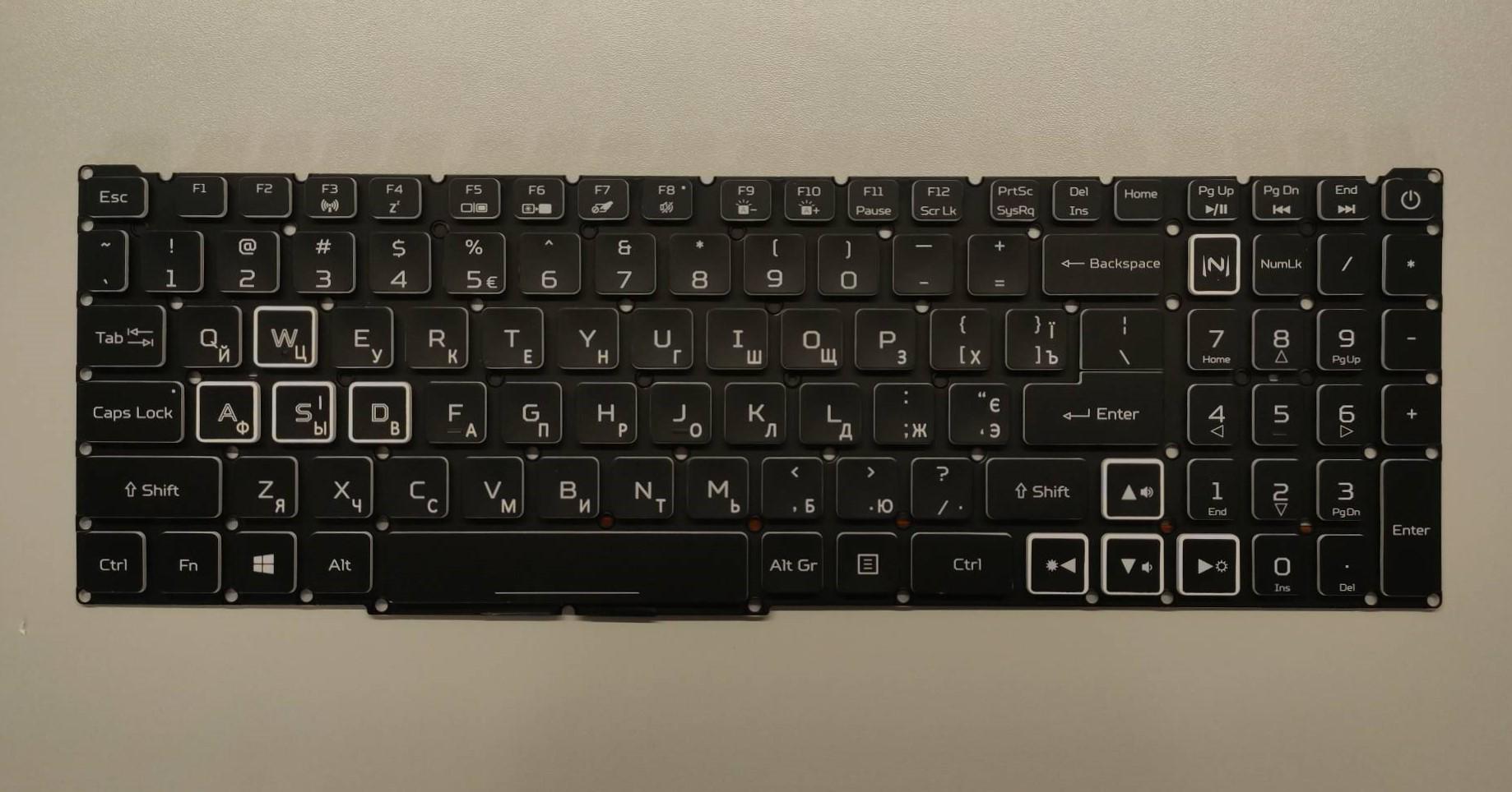 Клавиатура для ноутбука Acer Predator Helios 300 PH315-52/PH317-51/Acer Nitro 5 AN515-57/AN515-56/AN515-55/AN515-45 (K556)