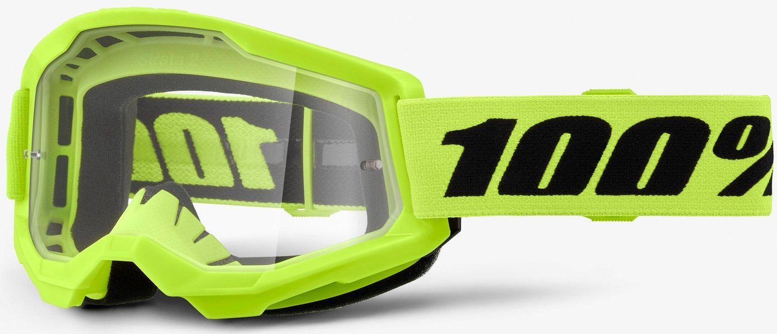 Мотоокуляри 100% STRATA 2 Goggle Neon Yellow/Clear Lens (34638)