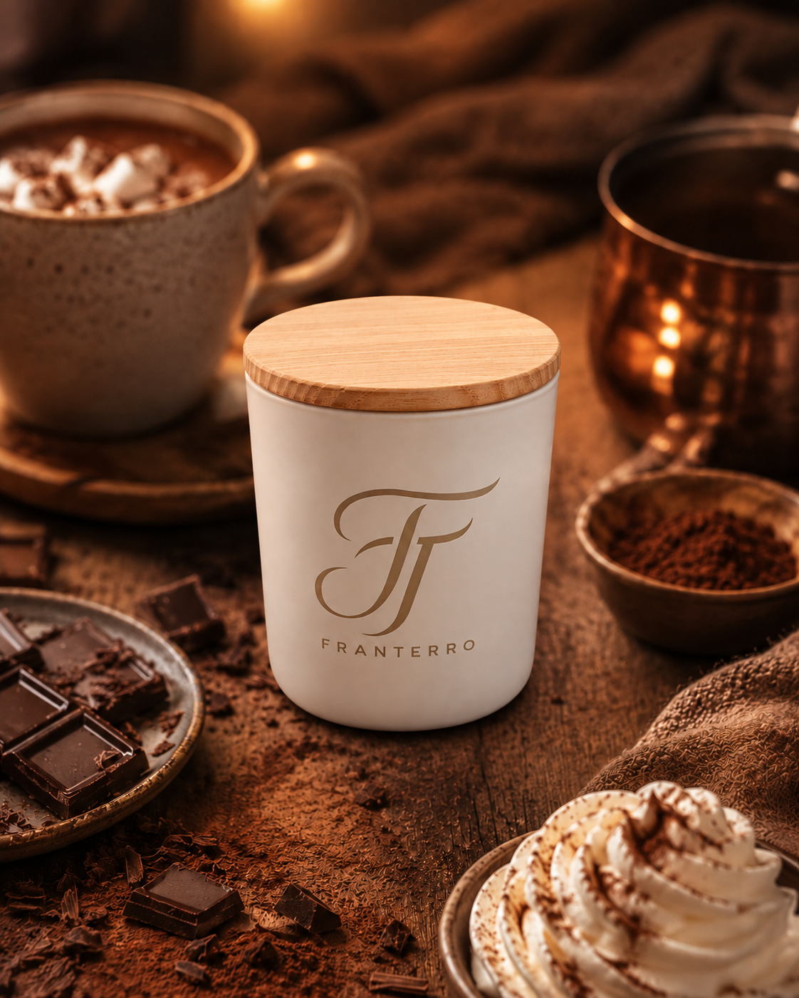 Свічка ароматична Franterro Pearl Hot Chocolate 200 г (FRN-1142)