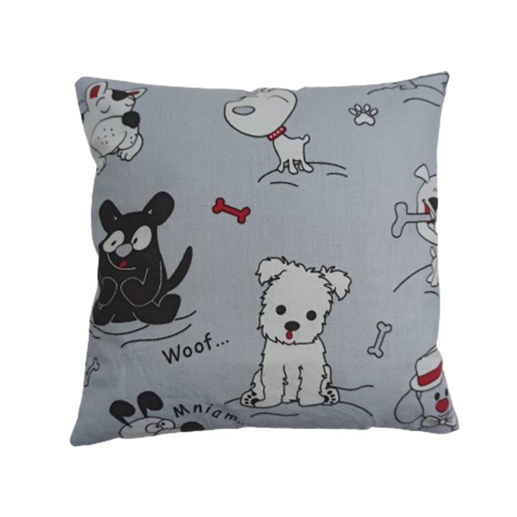 Наволочка Бульдоги на сером 40х40 см хлопок (SH-4019-TXPWCO-UA-25)
