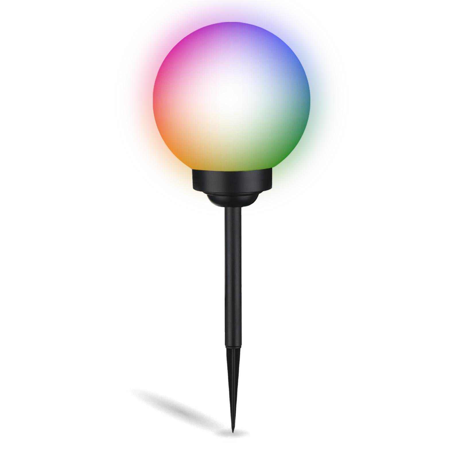 Светильник садовый декоративный на солнечной батарее Lumiled Atris Шар RGB LED IP44 20 см (10639)