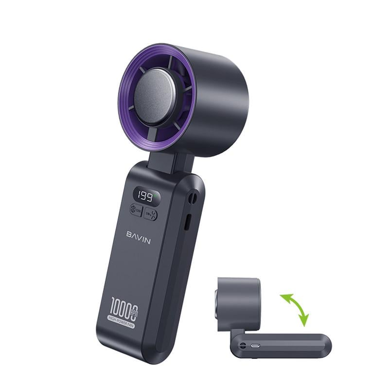 Вентилятор акумуляторний BAVIN BF-004 ICE CUBE TURBO FUN 10000RPM Black/Purple (BF-004-BP) - фото 12