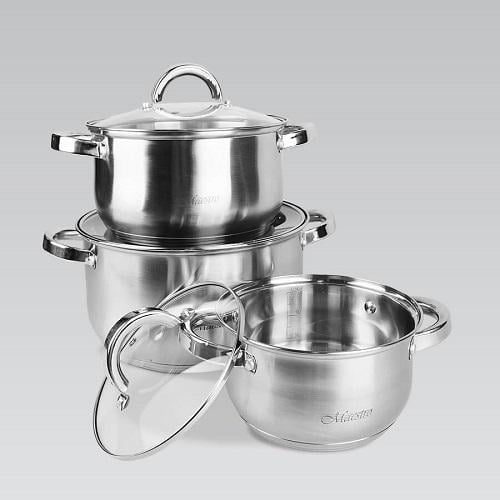 Набор кастрюль Maestro 6 пр. (MR-2120-6L) Набор кастрюль Maestro 6 пр. (MR-2120-6L)