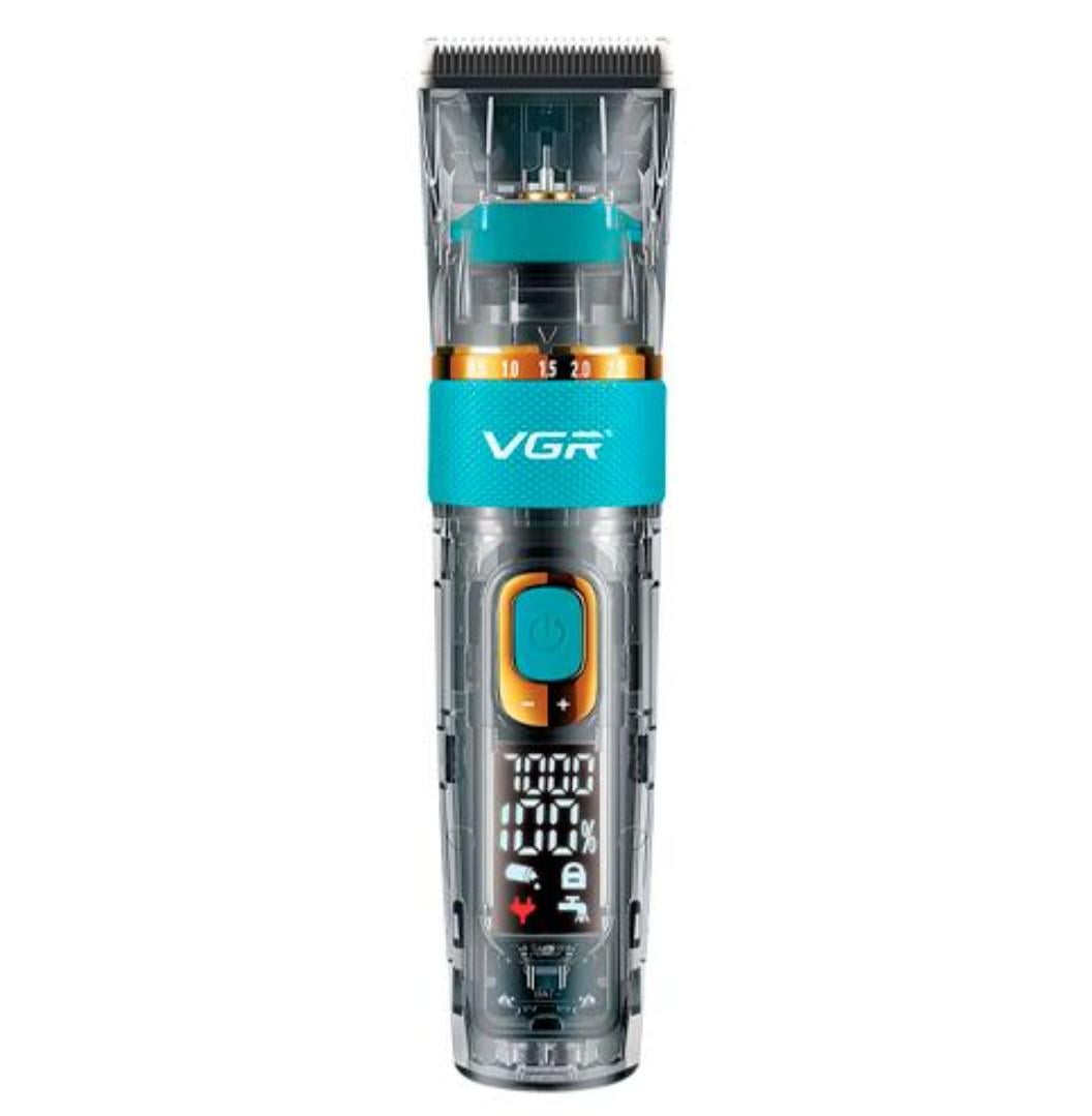 Машинка для стрижки аккумуляторная VGR V695 с LED-дисплеем и 6 насадками (36252423)