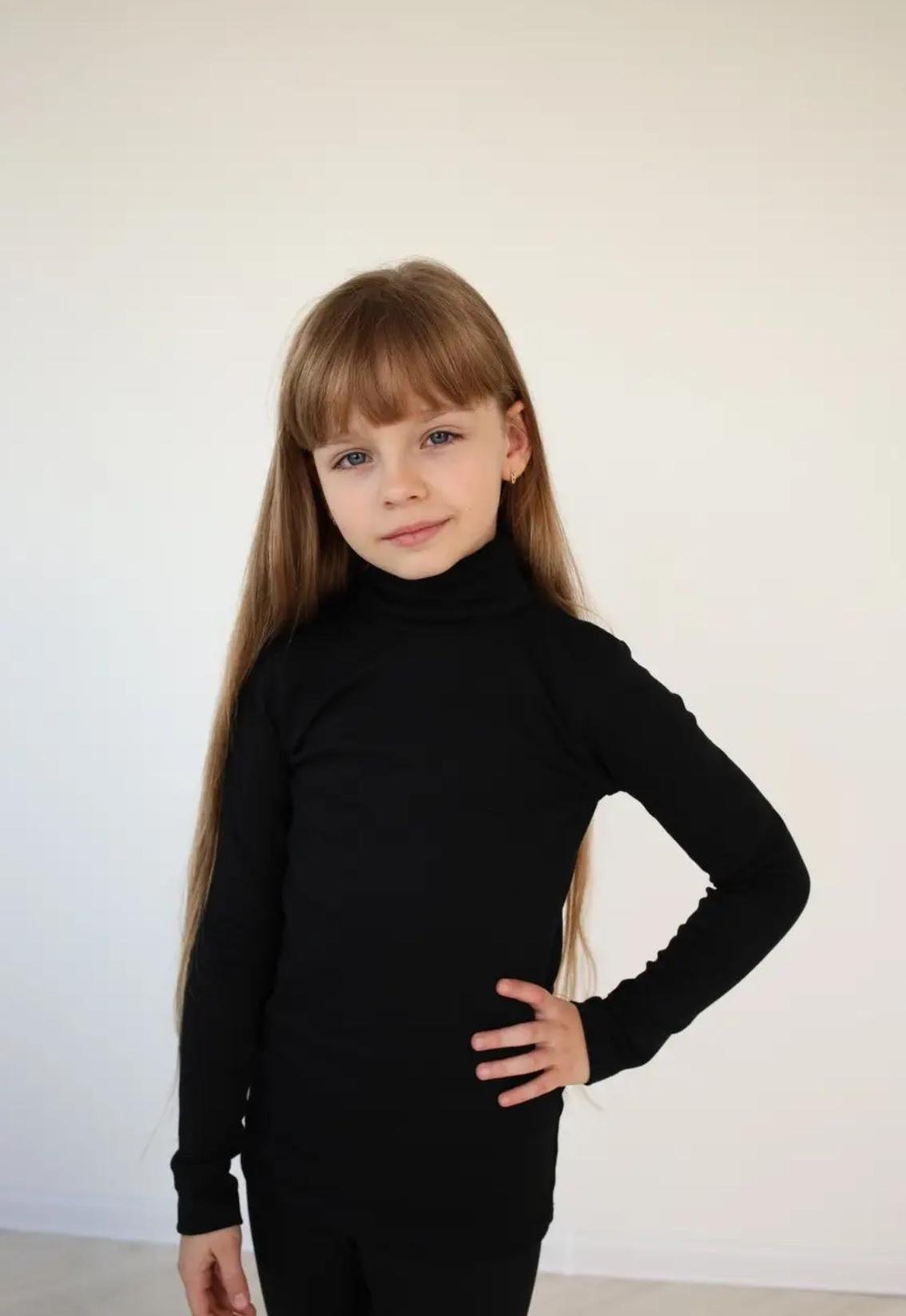 Гольф дитячий універсальний рібана з начосом 158 см Антрацит (29451934)