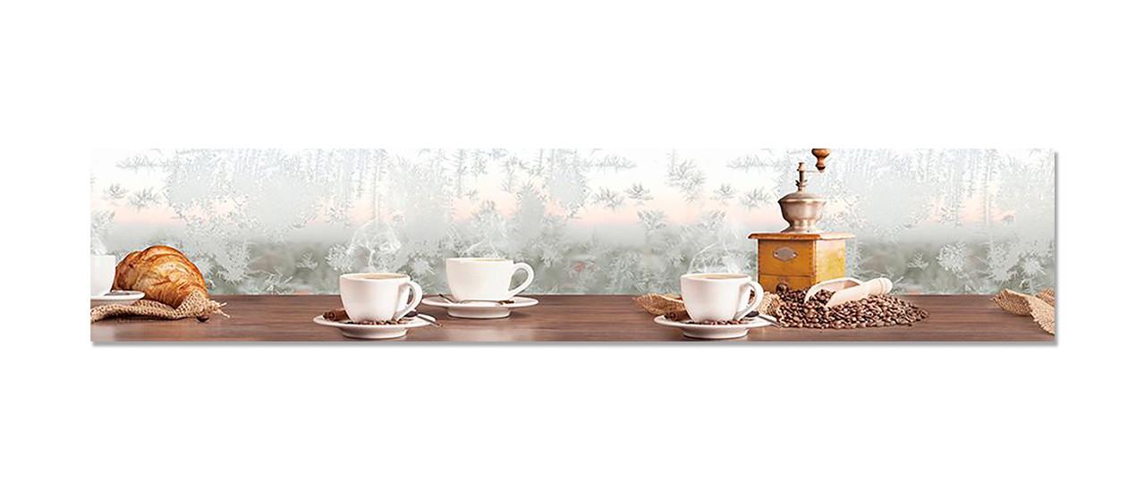 Наклейка виниловая на кухню Zatarga Чай с Круасанами 600х3000 мм (1271806402)