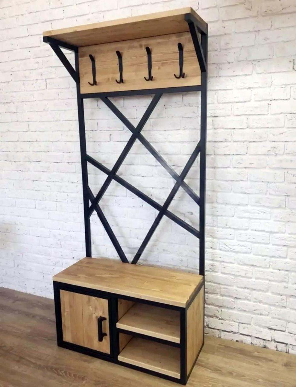 Вішалка для передпокою EcoLoft IN-2268 в стилі лофт (24643651) Вішалка для передпокою EcoLoft IN-2268 в стилі лофт (24643651)