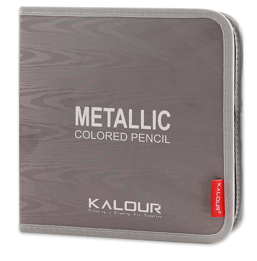 Набір кольорових олівців KALOUR Metallic 50 кольорів з ефектом металік - фото 3