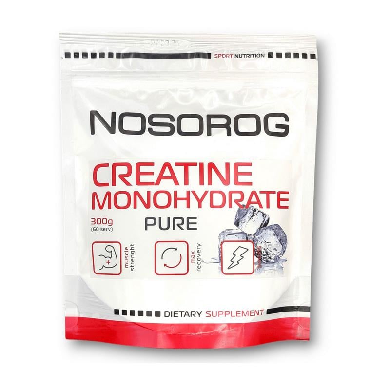 Креатин моногідрат Nosorog Creatine Monohydrate 300 г Без смаку