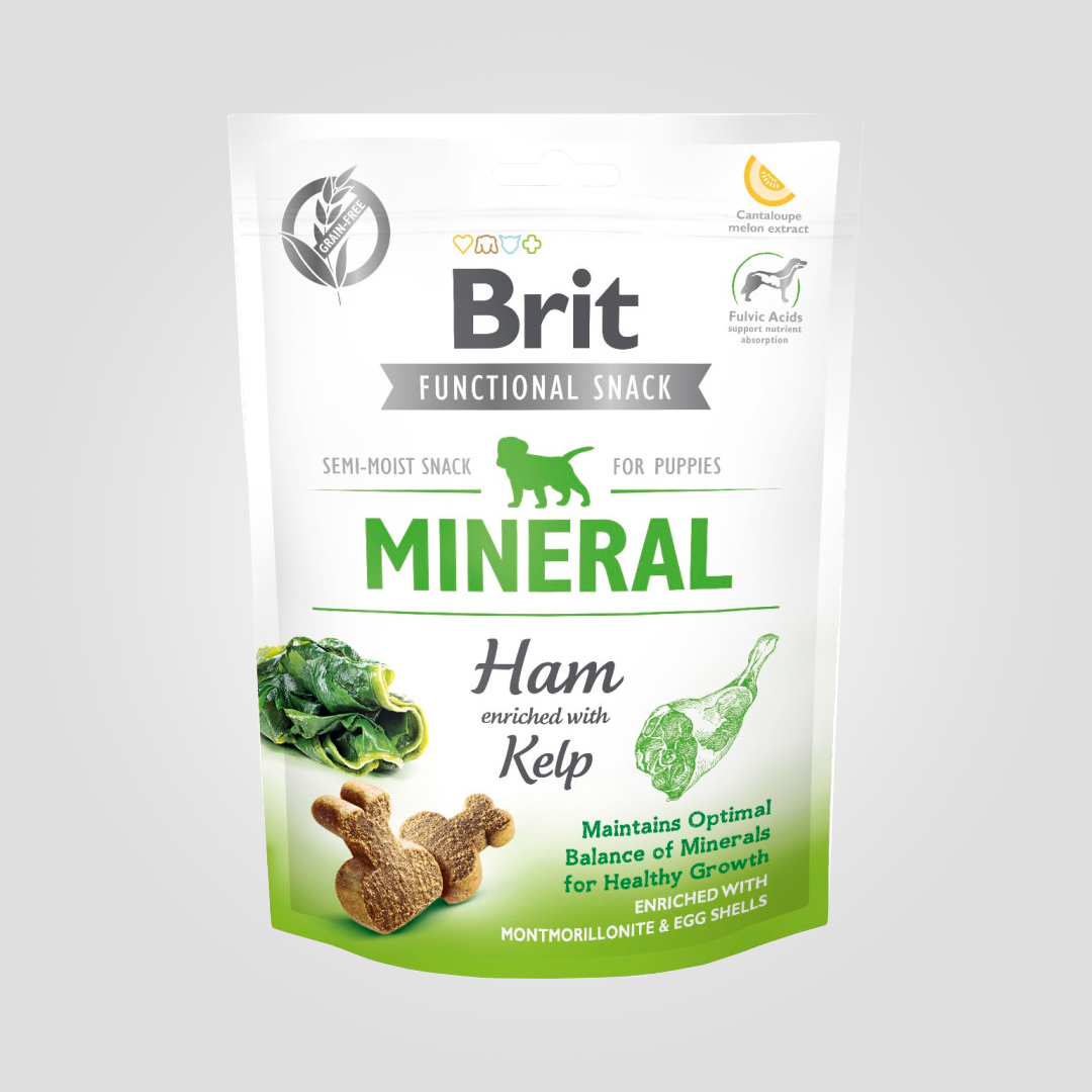 Ласощі для цуценят функціональні Brit Care Functional Snack Mineral Ham з шинкою 150 г (2244854755)