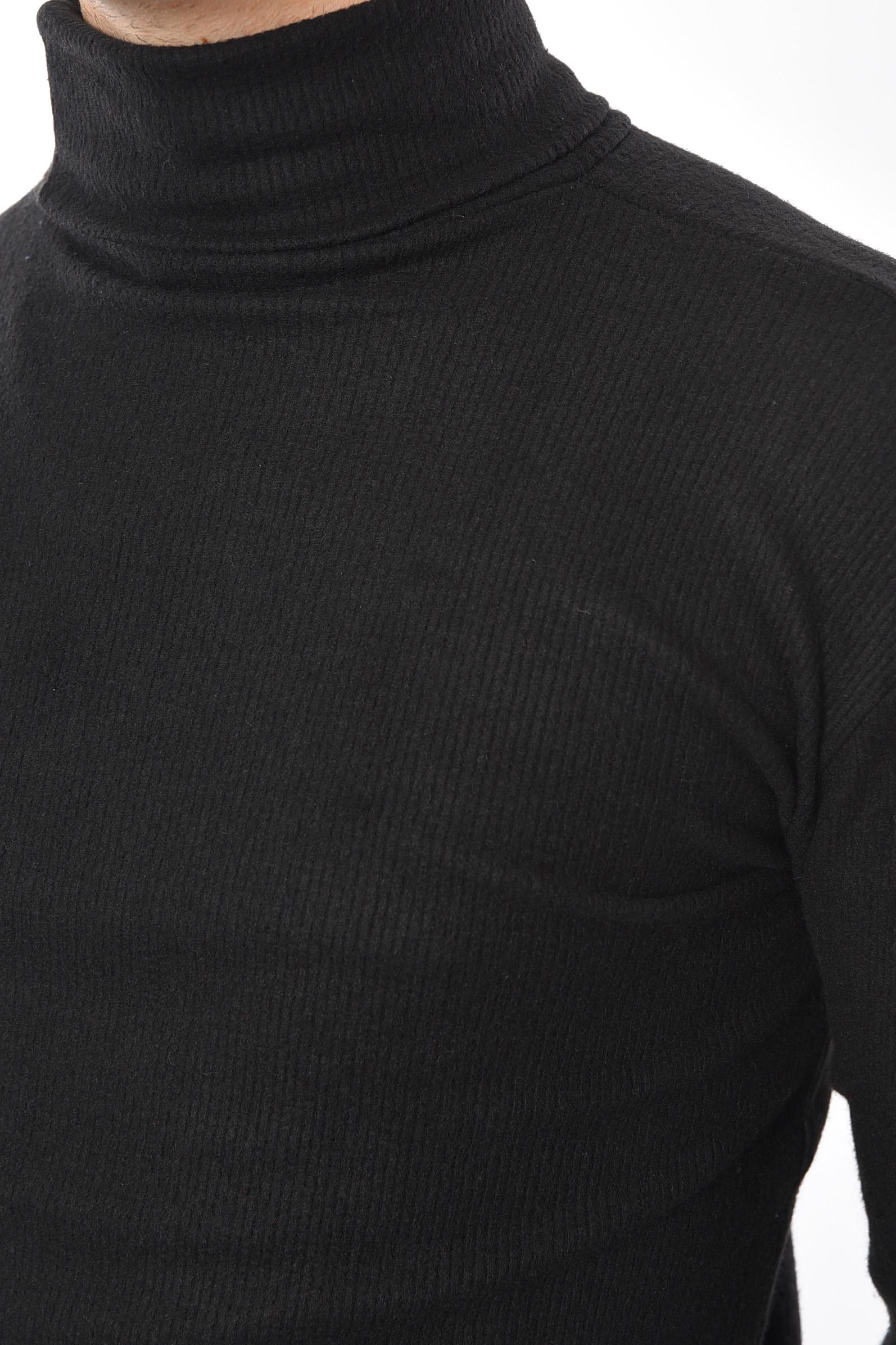 Гольф чоловічий однотонний Чорний XS-M (193727) - фото 4 Гольф чоловічий однотонний Чорний XS-M (193727) - фото 4