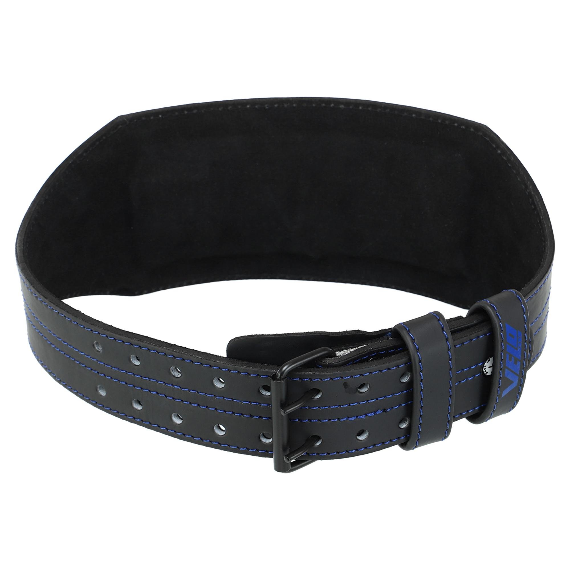 Пояс атлетический кожаный Velo VL-9742 ширина 15 см L Черно-синий