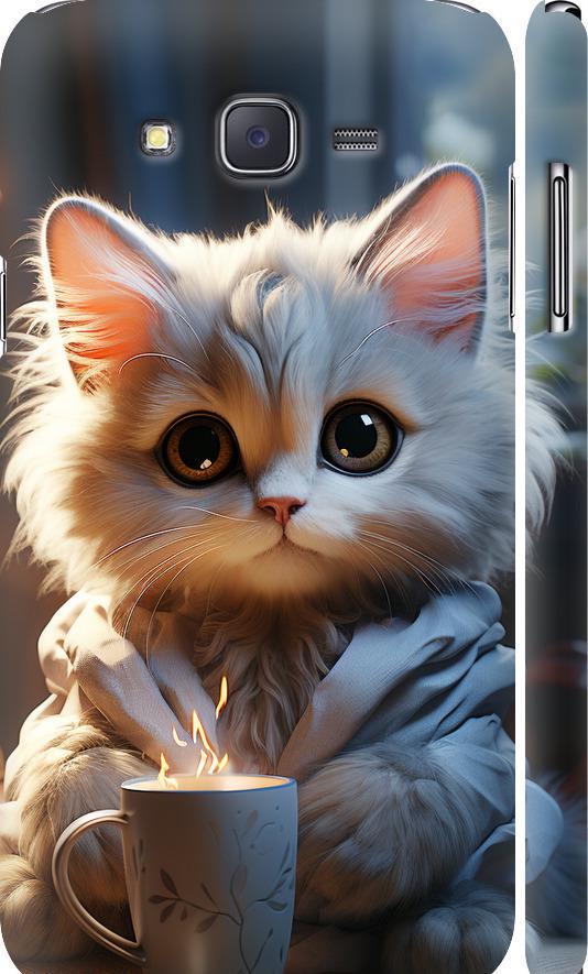 Чехол на Samsung Galaxy J7 J700H White cat (5646m-101-42517)