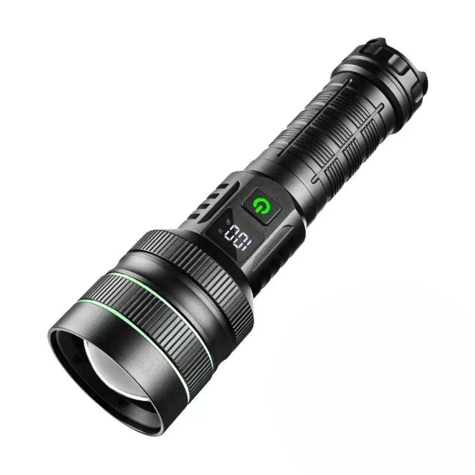 Фонарь тактический Bailong BL-TK-X1 с зумом/5 режимов/аккумулятор 26650/павербанк/USB Type-C Черный (ML-07028)