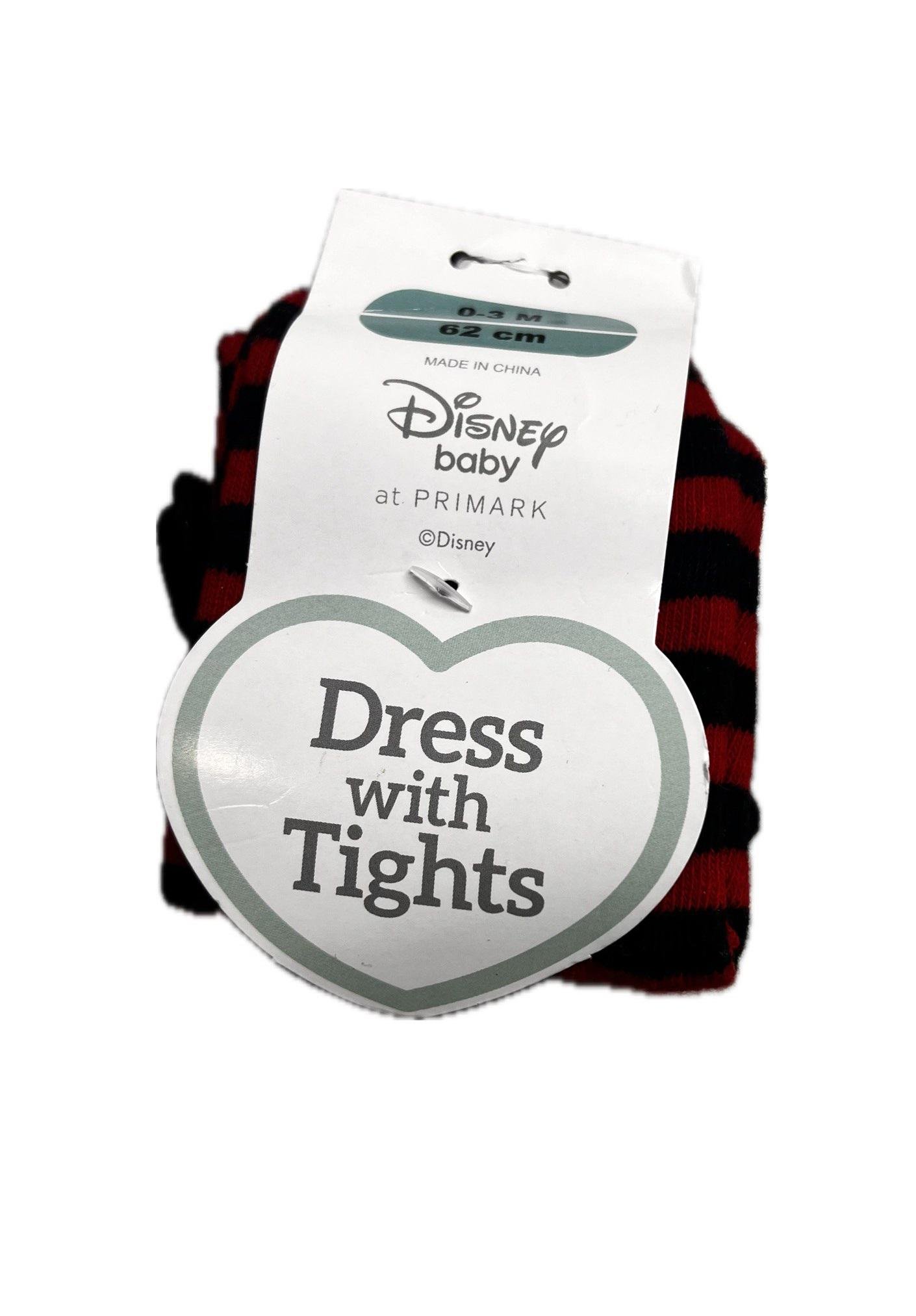 Колготки PRIMARK 2049 Смужки 0-3міс 62 см Червоний