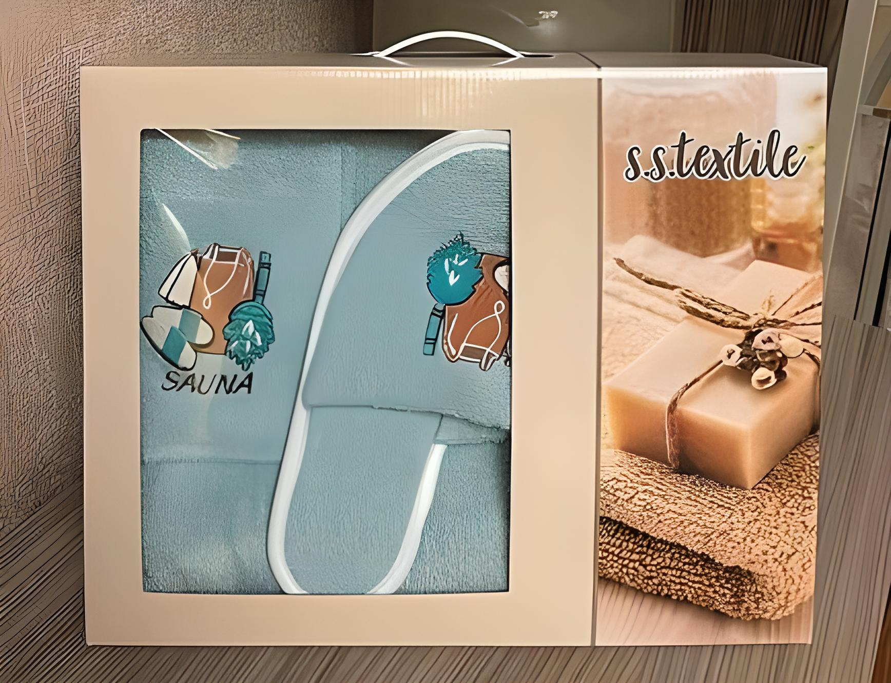 Набор для сауны By-sonya S.s.textile 90х150 см хлопок 9983873 Голубой (DR010218)