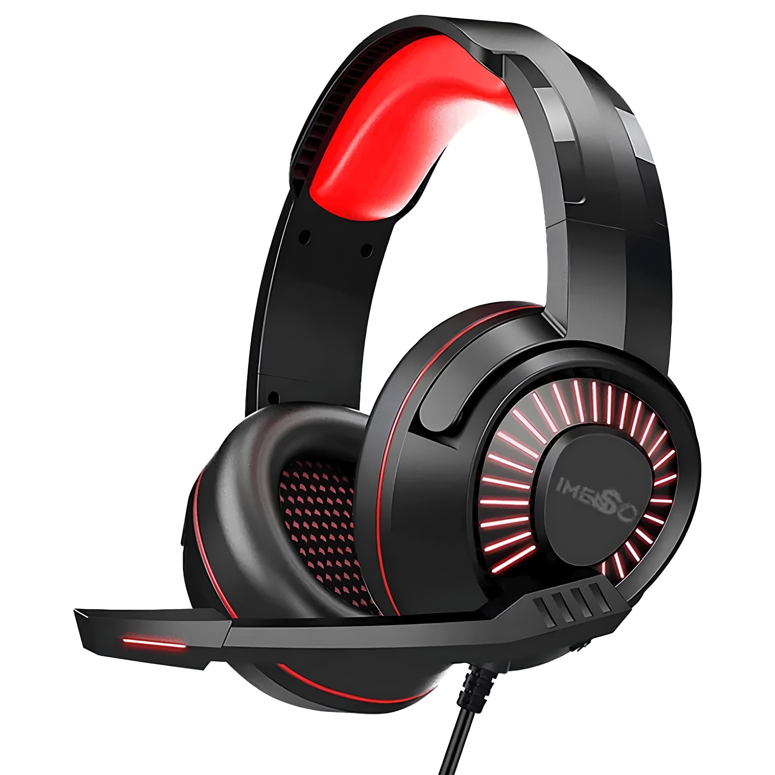 Наушники игровые ведущие IMENSO E1009 RGB USB 3.5 Black/Red (35048930)