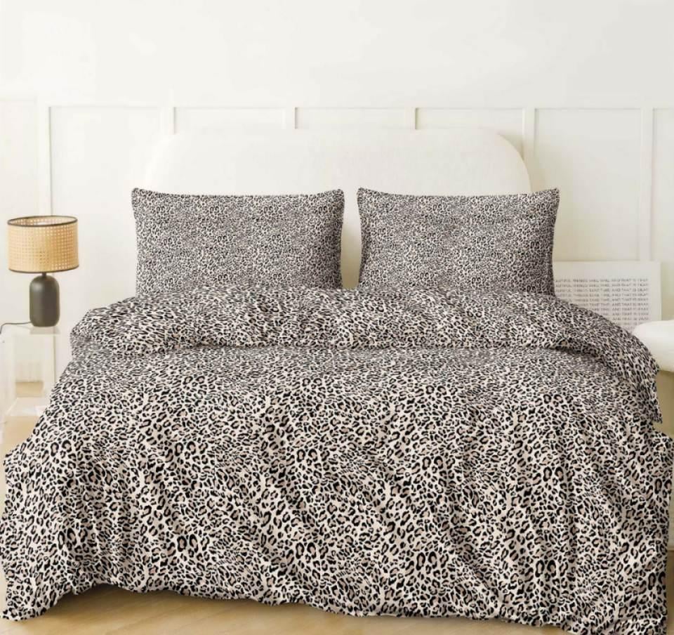 Простирадло полуторне Абстракція бязь голд люкс 160х220 см Леопардовий (23164261)