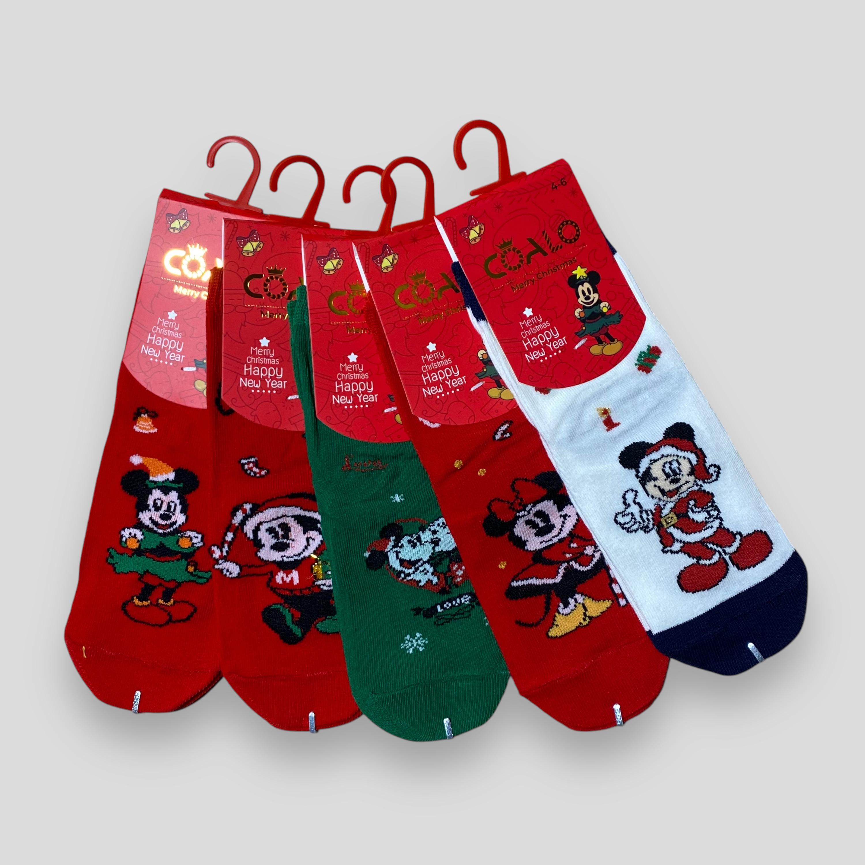 Носки детские новогодние Coalo Мики Маус демисезон 5 пар 4-6 лет (JCM5005I)