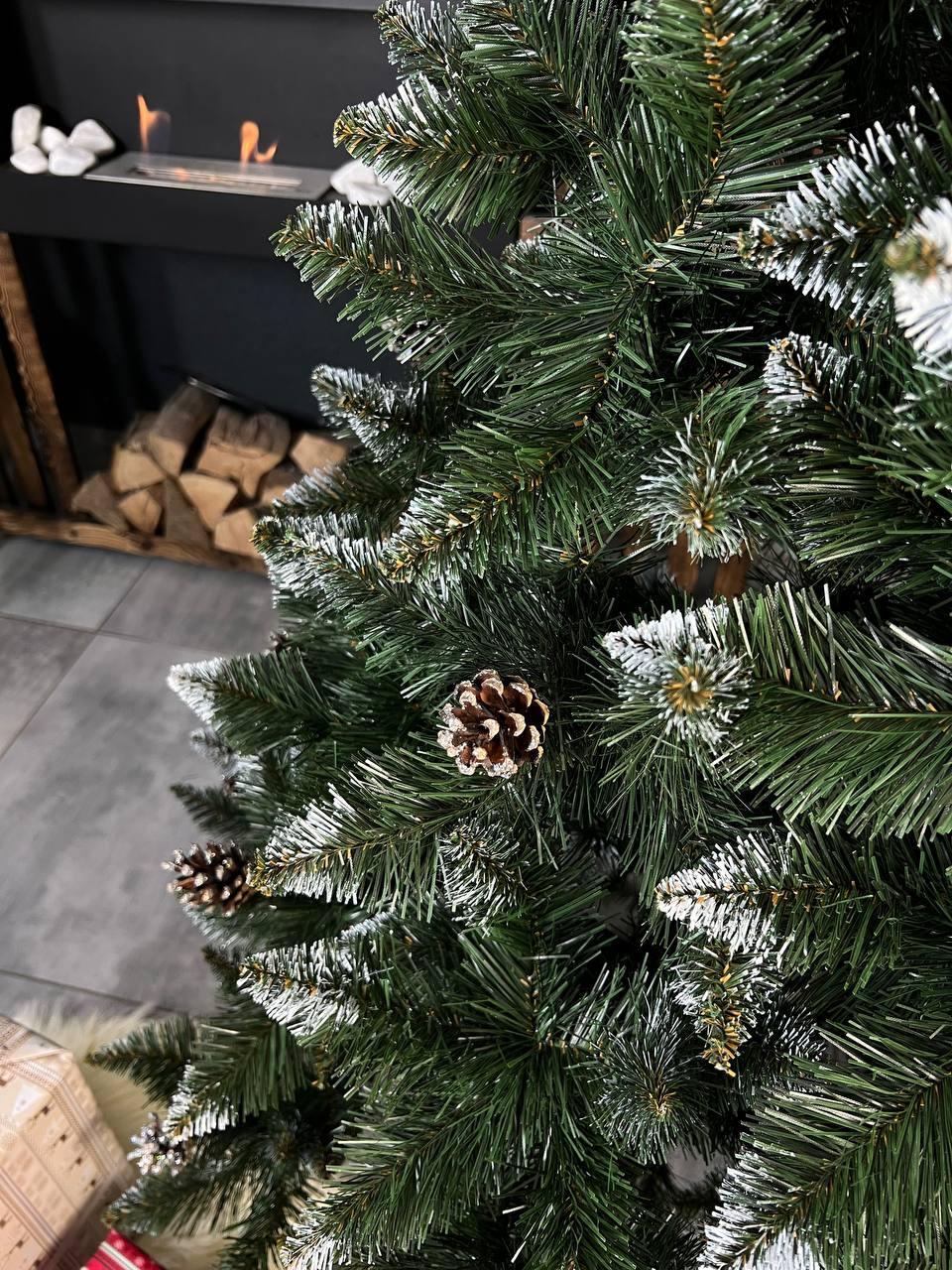 Штучна ялинка засніжена Елітна з шишками 1,9 м Зелений (YNK08170) - фото 5 Штучна ялинка засніжена Елітна з шишками 1,9 м Зелений (YNK08170) - фото 5